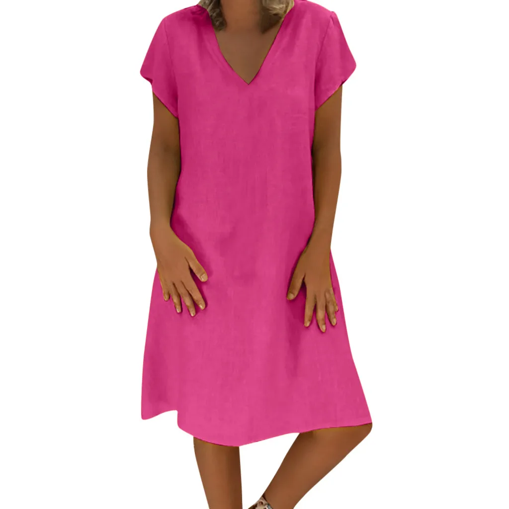 2019 Spring Fashion Sexy Women Summer Style Feminino V-Neck Vestido T-shirt Cotton Casual Plus Size Ladies Dresses #M07
2019 Spring Fashion Sexy Women Summer Style Feminino V-Neck Vestido T-shirt Cotton Casual Plus Size Ladies Dresses #M07
