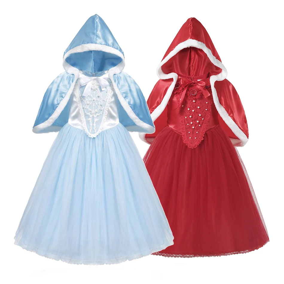 Fancy Girl Princess Cinderella Dress Girls Kids Christmas Halloween Costume with Hooded Cloak Children Floral Party Cosplay Gown
Fancy Girl Princess Cinderella Dress Girls Kids Christmas Halloween Costume with Hooded Cloak Children Floral Party Cosplay Gown