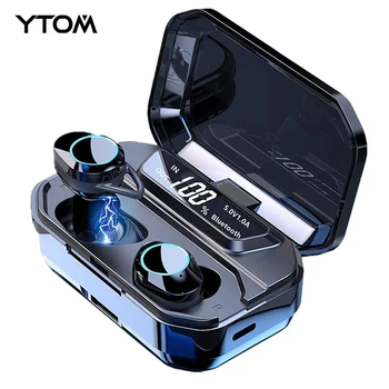 YTOM Bass Bluetooth 5.0 Earphone True Wireless Headphones with 3300mAh Charging Box waterproof eaburds for smartphone PC sport
YTOM Bass Bluetooth 5.0 Earphone True Wireless Headphones with 3300mAh Charging Box waterproof eaburds for smartphone PC sport