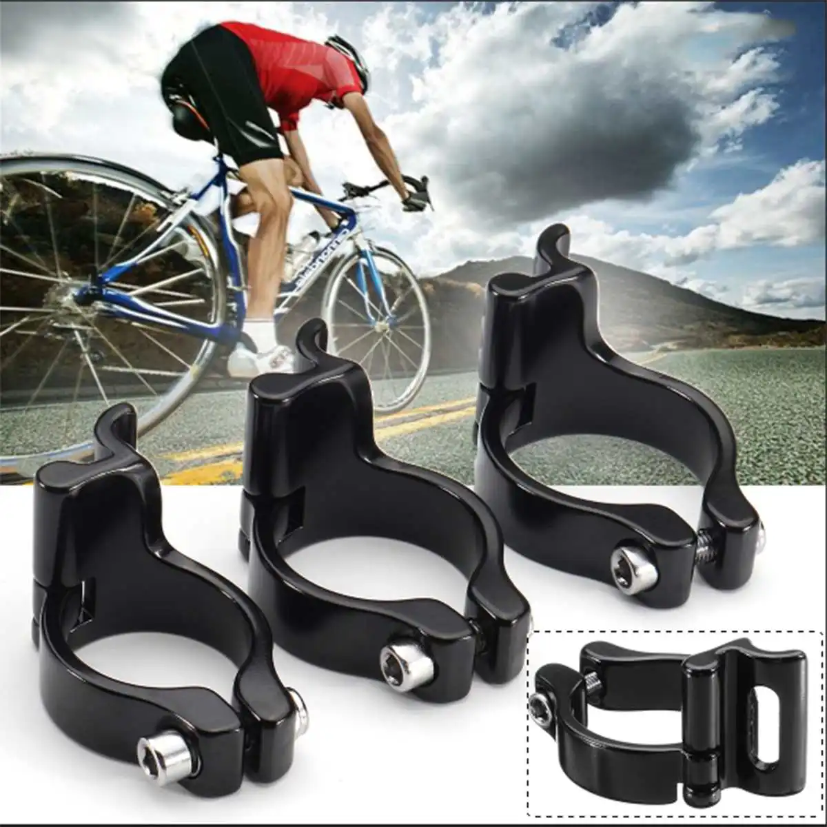 Bicycle Front Derailleur Clip Lock Braze-on Adapter Clamp Converter 28.6 / 31.8 / 34.9mm Bike Parts
Bicycle Front Derailleur Clip Lock Braze-on Adapter Clamp Converter 28.6 / 31.8 / 34.9mm Bike Parts