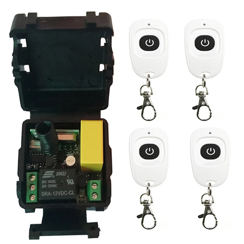 AC220V 1CH Mini Wireless RF Remote Control Light Switch 10A Relay Output Radio Receiver +White 1 Button Controllers Transmitter
AC220V 1CH Mini Wireless RF Remote Control Light Switch 10A Relay Output Radio Receiver +White 1 Button Controllers Transmitter