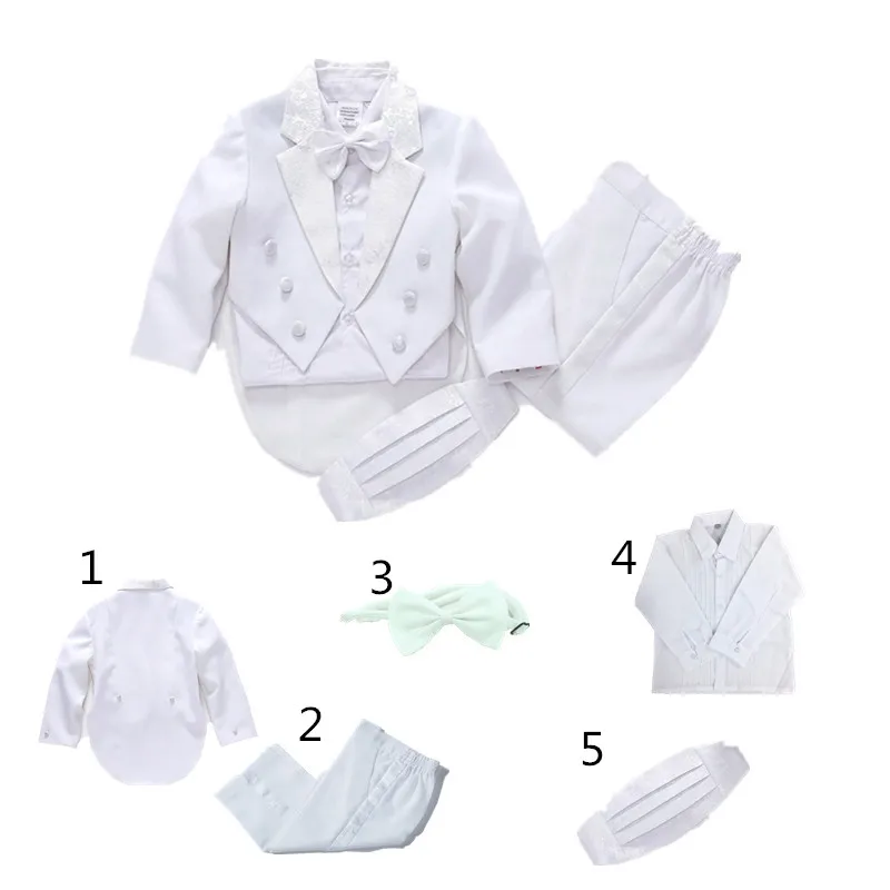 Formal fashion white/black baby boys suit kids blazers boy suit for weddings prom spring autumn wedding dress boy suits 5pcs
Formal fashion white/black baby boys suit kids blazers boy suit for weddings prom spring autumn wedding dress boy suits 5pcs