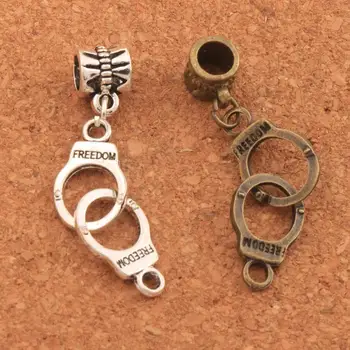 42.3x10.2mm 100PCS zinc alloy Bronze Handcuffs Freedom Big Hole Beads Dangle Fit European Charm Bracelets Jewelry DIY B243
42.3x10.2mm 100PCS zinc alloy Bronze Handcuffs Freedom Big Hole Beads Dangle Fit European Charm Bracelets Jewelry DIY B243