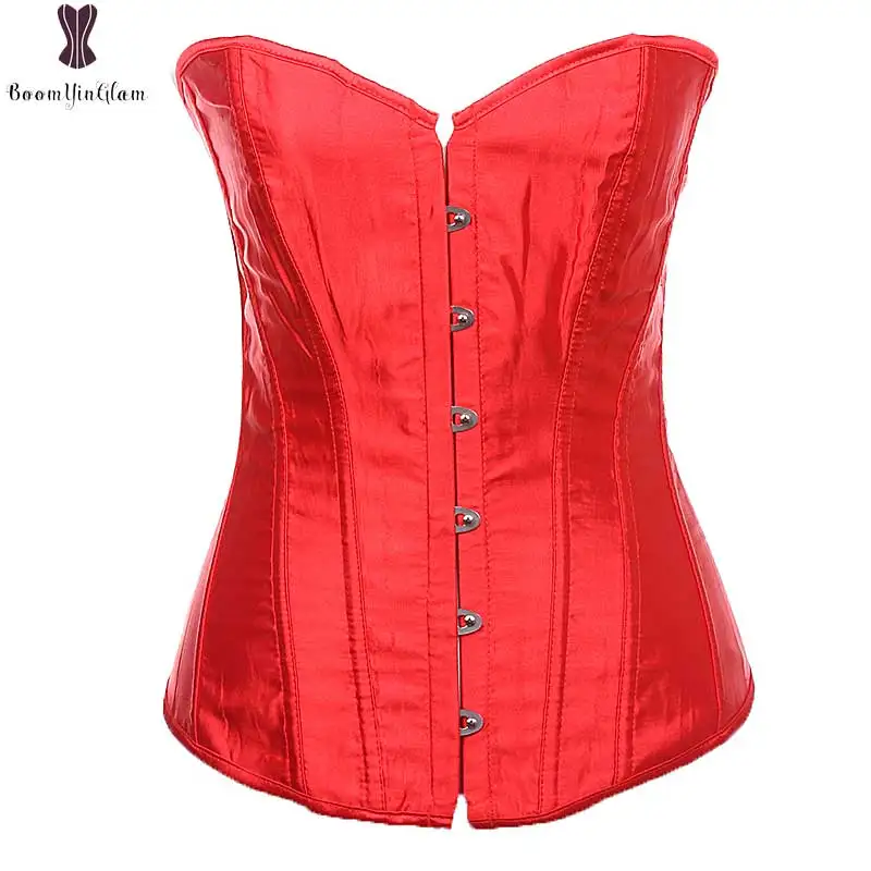 Wholesale Drop Shipping Corset Satin Overbust Bustier Fish Boned Korse Plus Size Gorset Gothic Gorset Mujer Fajas Waist Slimming
Wholesale Drop Shipping Corset Satin Overbust Bustier Fish Boned Korse Plus Size Gorset Gothic Gorset Mujer Fajas Waist Slimming