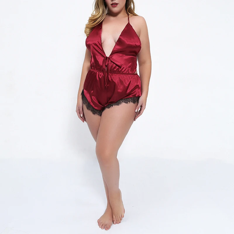 2019 New Hot Women's Sexy Crotchless Bodysuit Halter Bodystocking Large Sexy Lace for Women Erotic Red Pattern Lingerie XL-4XL
2019 New Hot Women's Sexy Crotchless Bodysuit Halter Bodystocking Large Sexy Lace for Women Erotic Red Pattern Lingerie XL-4XL