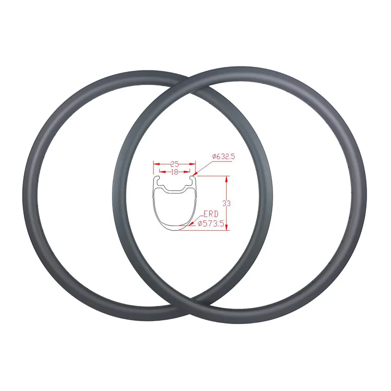 700c 33mm x 25mm wide tubeless road disc brake bicycle carbon rims Cyclo-cross Inner Width 18mm 18 20 24 holes road bike rim
700c 33mm x 25mm wide tubeless road disc brake bicycle carbon rims Cyclo-cross Inner Width 18mm 18 20 24 holes road bike rim