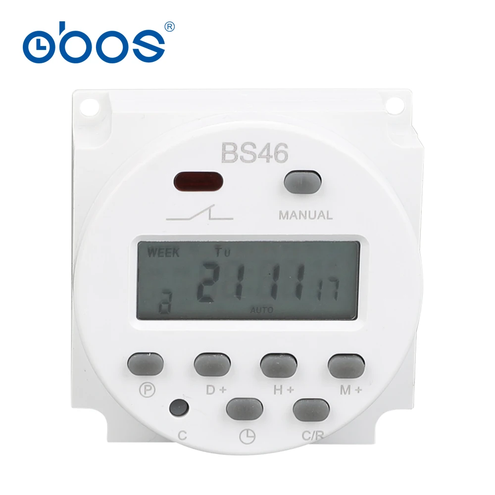 OBOS CE approval 220V 25A digital programmable timer switch CN101A timer with16 times on/off weekly time set unit1min-168H 2018
OBOS CE approval 220V 25A digital programmable timer switch CN101A timer with16 times on/off weekly time set unit1min-168H 2018