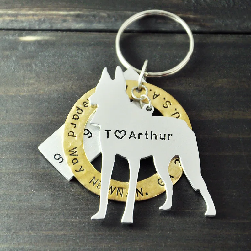 Belgian Malinois Dog Tag, Personalized Dog Tag, Pet ID Tag Hand Stamped, Customized Name and Phone Number & Address
Belgian Malinois Dog Tag, Personalized Dog Tag, Pet ID Tag Hand Stamped, Customized Name and Phone Number & Address