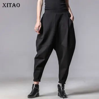 XITAO Plus Size Women Autumn Winter Pants Personality Elastic Waist Black Harem Pants Tide Casual Spliced Trousers New XWW3091
XITAO Plus Size Women Autumn Winter Pants Personality Elastic Waist Black Harem Pants Tide Casual Spliced Trousers New XWW3091
