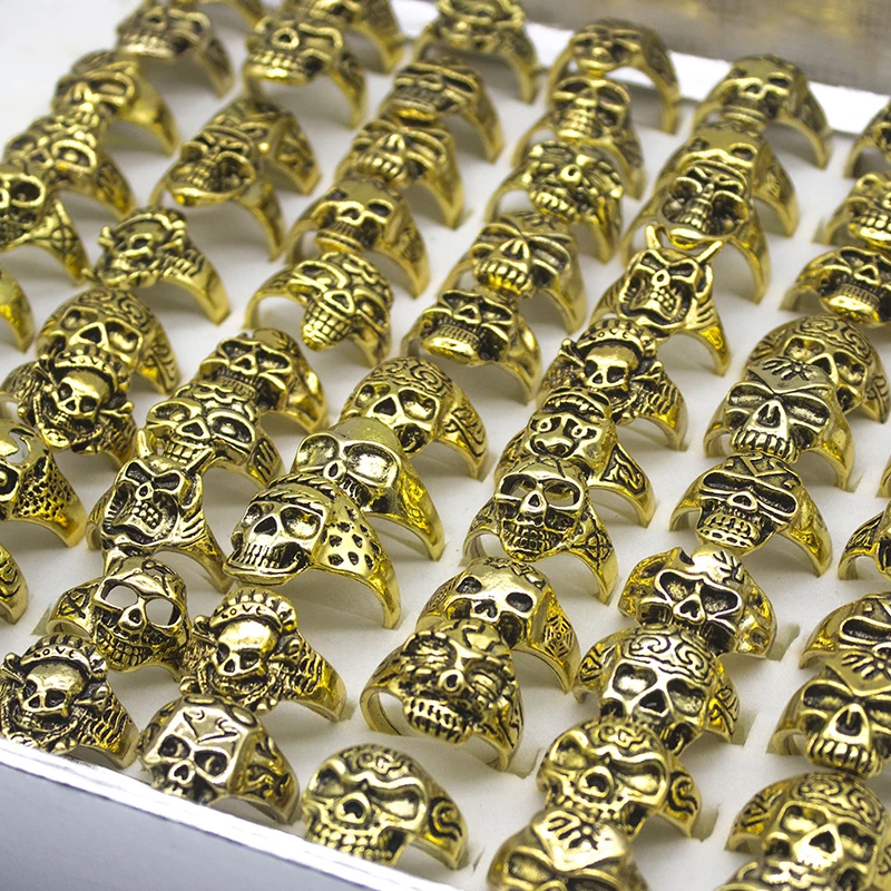 25 Pieces Vintage Skull Rings Men Jewelry Metal Zine Alloy Punk Small Skeleton Rings
25 Pieces Vintage Skull Rings Men Jewelry Metal Zine Alloy Punk Small Skeleton Rings