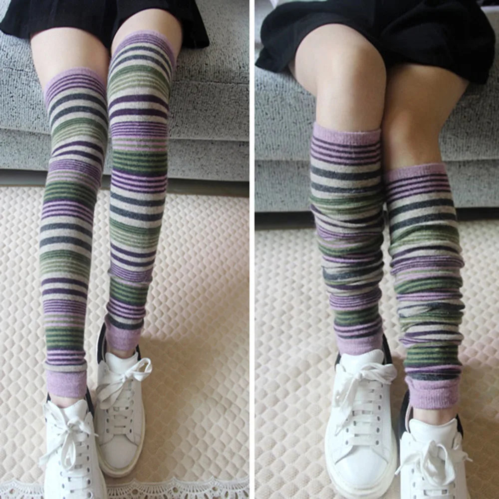 1 Pair Winter Warm Leg Warmers Cable Knit Knitted Crochet High Long Socks cute Pile of socks Colorful stripe cotton socks women
1 Pair Winter Warm Leg Warmers Cable Knit Knitted Crochet High Long Socks cute Pile of socks Colorful stripe cotton socks women