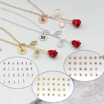 Disc Letters Initial Name Chain Necklace 26 Alphabet Beauty and the Beast Red Rose Flower Initial Necklace Gift
Disc Letters Initial Name Chain Necklace 26 Alphabet Beauty and the Beast Red Rose Flower Initial Necklace Gift