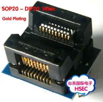 Free Shipping sop20 to dip20 adapter Wide 200-208mil / SOIC20 to DIP20 Socket IC programmer adapter
Free Shipping sop20 to dip20 adapter Wide 200-208mil / SOIC20 to DIP20 Socket IC programmer adapter