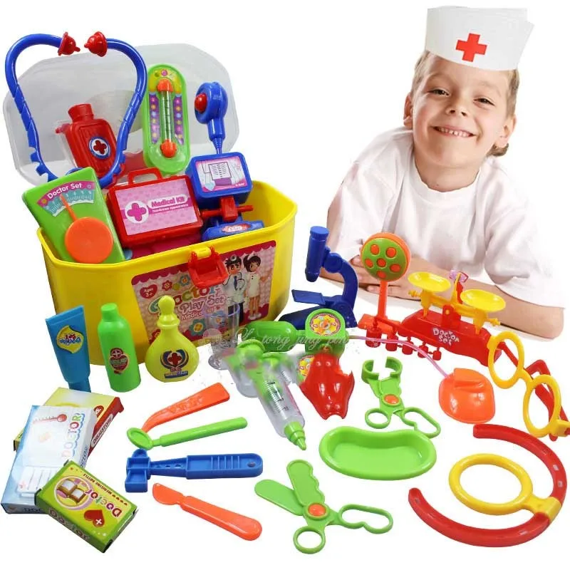30 PCS/Set Pretend Play Doctor Medical Toys Children Education Medicine Box Carry Case Role Creative Playing Toys TF0011
30 PCS/Set Pretend Play Doctor Medical Toys Children Education Medicine Box Carry Case Role Creative Playing Toys TF0011