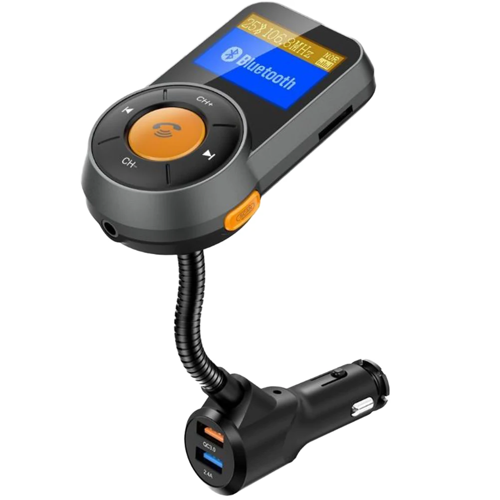 Wireless Bluetooth FM Transmitter 1.44 Inch LCD Display AUX QC 3.0 Charge Hands-free Callings Car Charger Car Kit Audio Receiver
Wireless Bluetooth FM Transmitter 1.44 Inch LCD Display AUX QC 3.0 Charge Hands-free Callings Car Charger Car Kit Audio Receiver