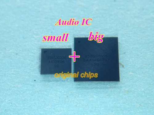 2pair(4pcs) for iphone 6S 6Splus 7 7plus small audio codec ic chip 338S00220+ big main audio codec ic 338S00105
2pair(4pcs) for iphone 6S 6Splus 7 7plus small audio codec ic chip 338S00220+ big main audio codec ic 338S00105