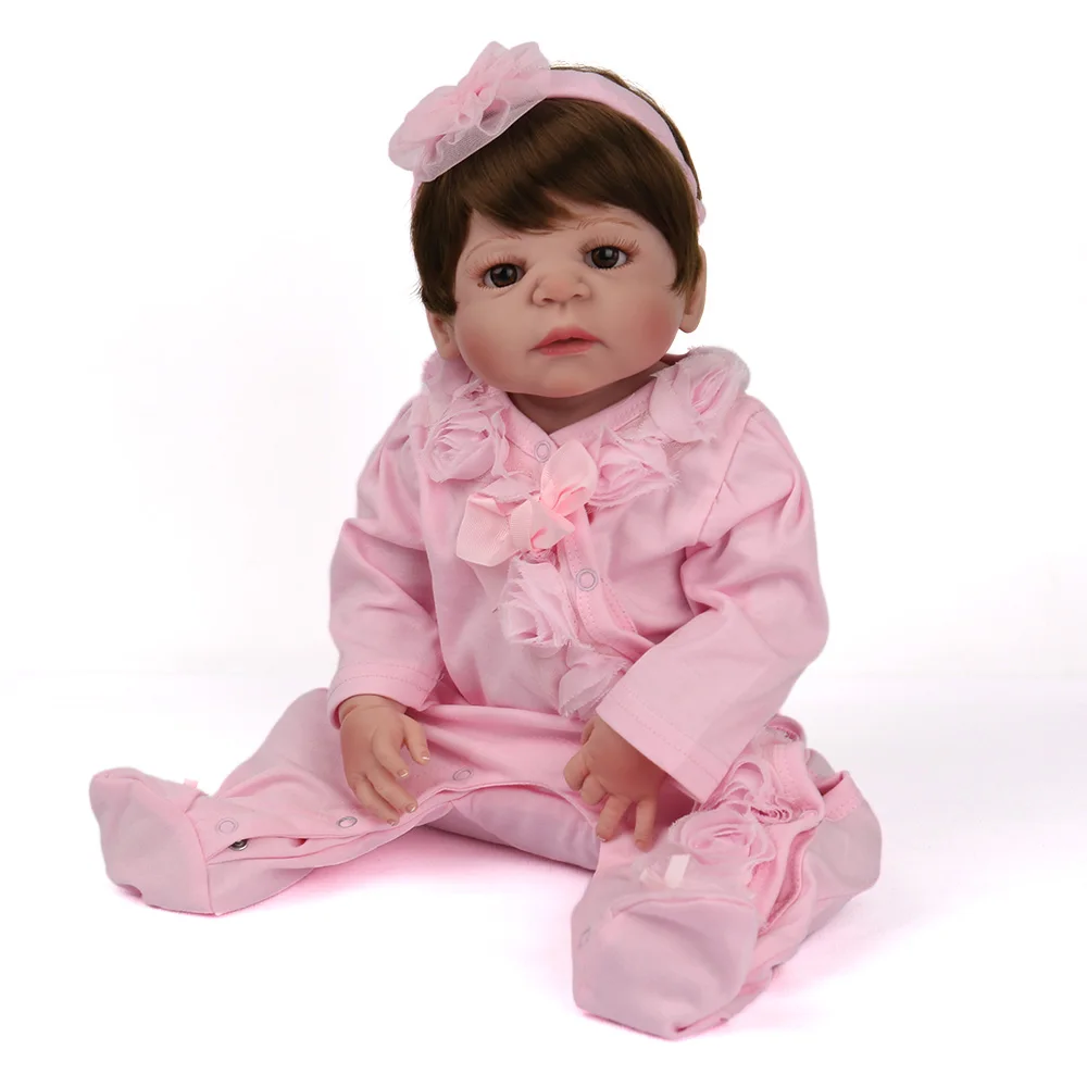55CM Full Silicone Body Reborn Baby Doll Toy For Girl Vinyl Newborn Princess Babies boneca reborn bebe kids Birthday Gift
55CM Full Silicone Body Reborn Baby Doll Toy For Girl Vinyl Newborn Princess Babies boneca reborn bebe kids Birthday Gift
