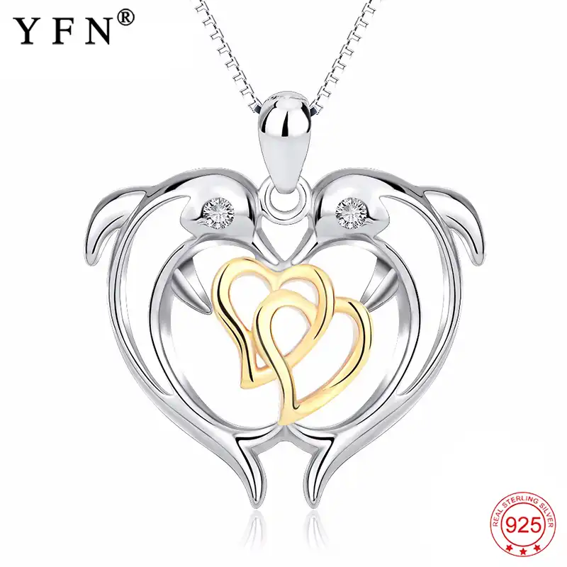heart lovely pendants necklaces gift women jewelry 2019 silver