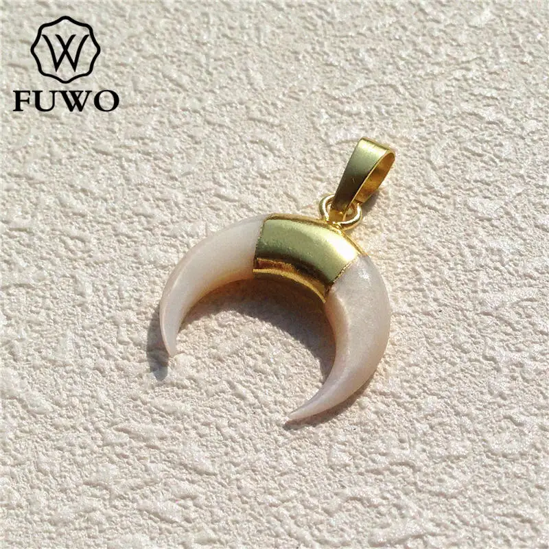FUWO Wholesale Small Natural Shell Crescent Moon Pendant,Golden Plated Double Horn Charms Accessories For Jewelry Making PD518
FUWO Wholesale Small Natural Shell Crescent Moon Pendant,Golden Plated Double Horn Charms Accessories For Jewelry Making PD518