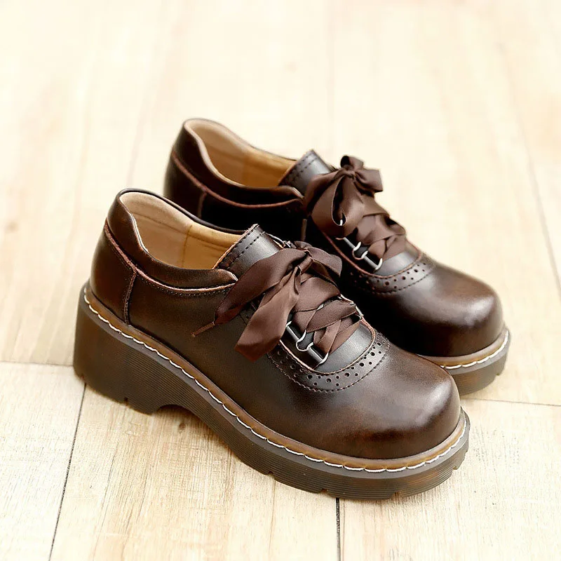 QPFJQD Women Ribbon Lace Up Oxford Shoes Genuine Split Leather Brogues 2019 New Arrival Retro Ladies Flats Zapatos De Mujer
QPFJQD Women Ribbon Lace Up Oxford Shoes Genuine Split Leather Brogues 2019 New Arrival Retro Ladies Flats Zapatos De Mujer