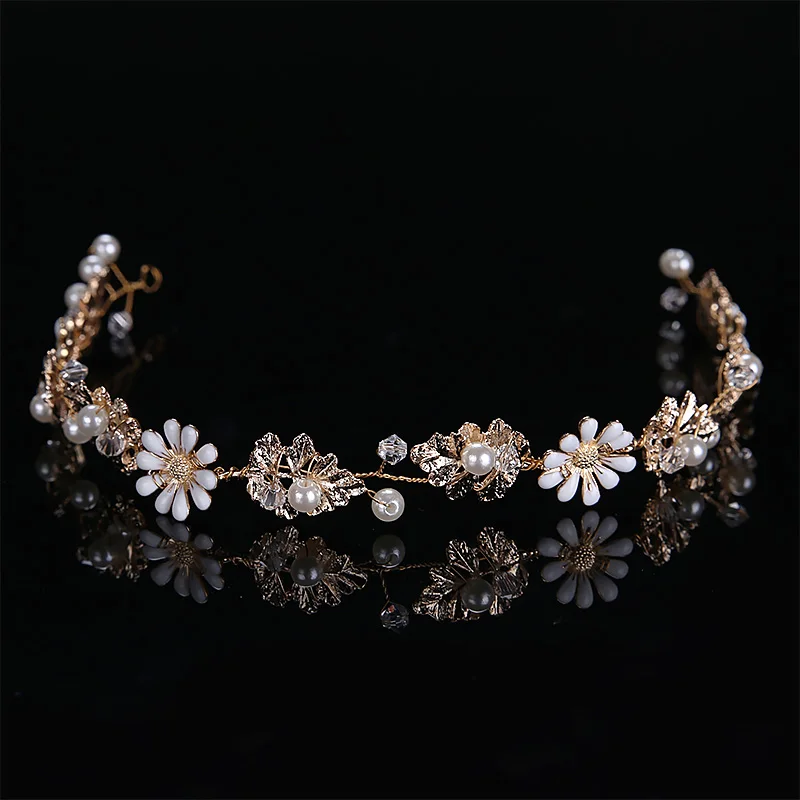 FORSEVEN Gold Pearl Flower Rhinestone Bride Tiara Headband Women Crown Headpiece Head Jewelry Wedding Bridal Hair Accessories JL
FORSEVEN Gold Pearl Flower Rhinestone Bride Tiara Headband Women Crown Headpiece Head Jewelry Wedding Bridal Hair Accessories JL