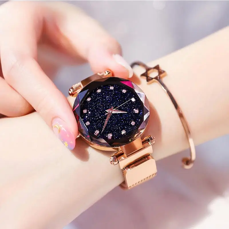 Hot New Fashion Women Watch Reloj Mujer Luxury Brand Quartz Watches Ladies Mesh Magnet Buckle Starry Sky Dress Wrist Watches
Hot New Fashion Women Watch Reloj Mujer Luxury Brand Quartz Watches Ladies Mesh Magnet Buckle Starry Sky Dress Wrist Watches