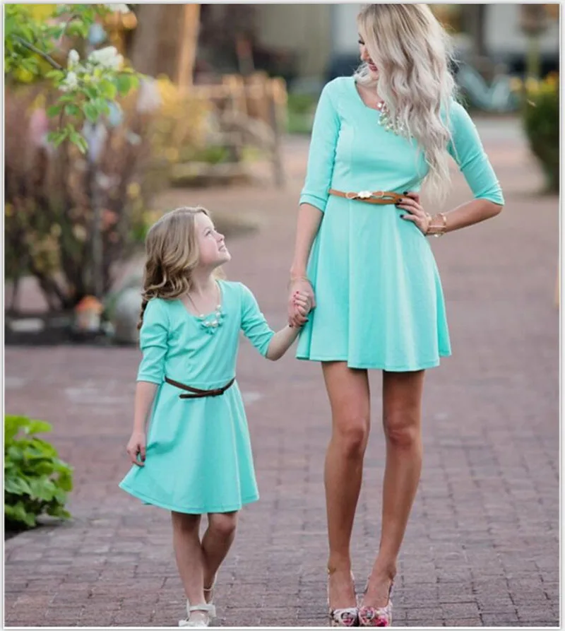 2018 Spring Summer Casual Dress Mother & Daughter Clothes Three Quarter Sleeve Mum Daughter Dresses Parent-child Q021
2018 Spring Summer Casual Dress Mother & Daughter Clothes Three Quarter Sleeve Mum Daughter Dresses Parent-child Q021