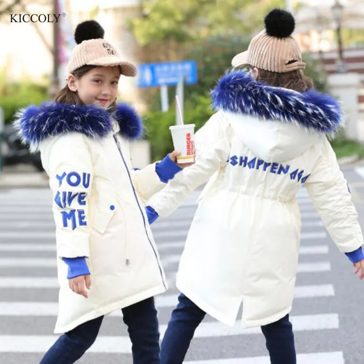 KICCOLY 2018 New Children's Winter Letter Down Jacket Girls Warm Thick Fur Collar Kids Hooded Long Down Coats For Teenage 6-14T
KICCOLY 2018 New Children's Winter Letter Down Jacket Girls Warm Thick Fur Collar Kids Hooded Long Down Coats For Teenage 6-14T
