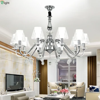Modern Lustre Crystal Led Chandeliers Lighting Chrome Metal Living Room Led Pendant Chandelier Lights Dining Room Hanging Lamp
Modern Lustre Crystal Led Chandeliers Lighting Chrome Metal Living Room Led Pendant Chandelier Lights Dining Room Hanging Lamp