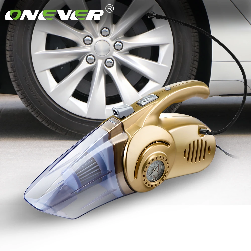 

Onever 4 in 1 Multi-function 120W Wet And Dry Dual Use Car Vacuum Cleaner Tire Inflator Pump Auto Air Compressor with LED Light