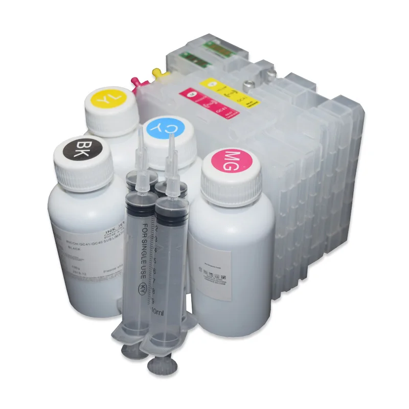GC41 Refillable Ink Cartridge with Sublimation Ink for Ricoh SG3100 SG2100 SG2010L SG7100 SG3110 SG3120SF Printer
GC41 Refillable Ink Cartridge with Sublimation Ink for Ricoh SG3100 SG2100 SG2010L SG7100 SG3110 SG3120SF Printer