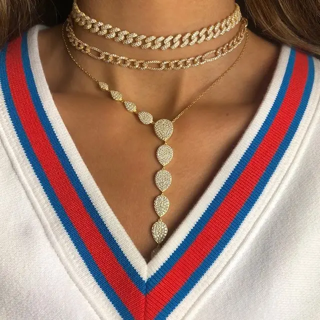 2019 Fashion classic sexy jewelry design long chain simple long chain cz station cz tear drop zirconia women elegant Y necklace
2019 Fashion classic sexy jewelry design long chain simple long chain cz station cz tear drop zirconia women elegant Y necklace