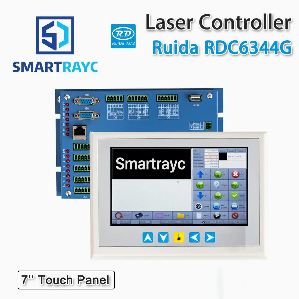 Smartrayc Ruida RD RDC6344G 7" Touch Panel Co2 Laser DSP Controller for Laser Engraving and Cutting Machine RDC DSP 6344G
Smartrayc Ruida RD RDC6344G 7" Touch Panel Co2 Laser DSP Controller for Laser Engraving and Cutting Machine RDC DSP 6344G
