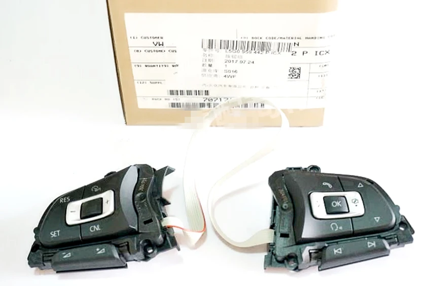 Pair MFSW CNL Multifunctional Steering Wheel Button Key Cruise Control Switch for Volkswagen VW Golf 7 MK7 E-golf 5G0959442P
Pair MFSW CNL Multifunctional Steering Wheel Button Key Cruise Control Switch for Volkswagen VW Golf 7 MK7 E-golf 5G0959442P