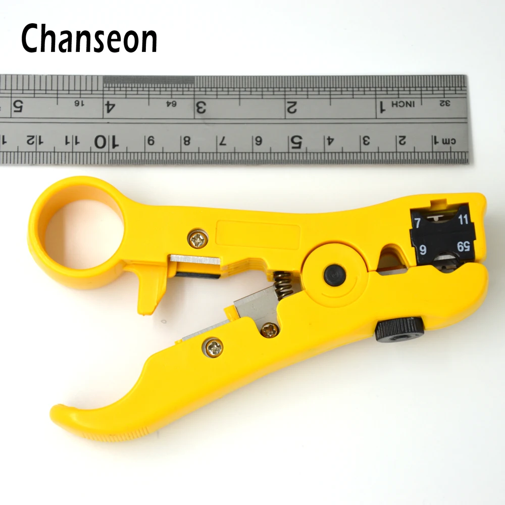 Chanseon Automatic Cable Wire Stripper Electric Stripping Tools for UTP/STP RG59 RG6 RG7 RG11 Multi-functional Cutter Striper
Chanseon Automatic Cable Wire Stripper Electric Stripping Tools for UTP/STP RG59 RG6 RG7 RG11 Multi-functional Cutter Striper