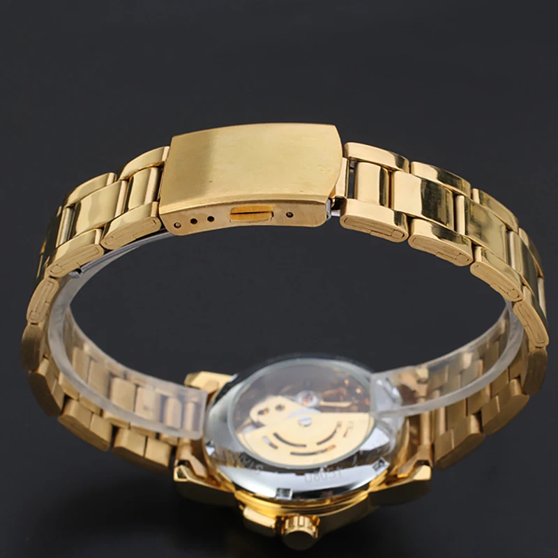Женские часы от ведущего бренда WINNER роскошные золотые розовые со стальным