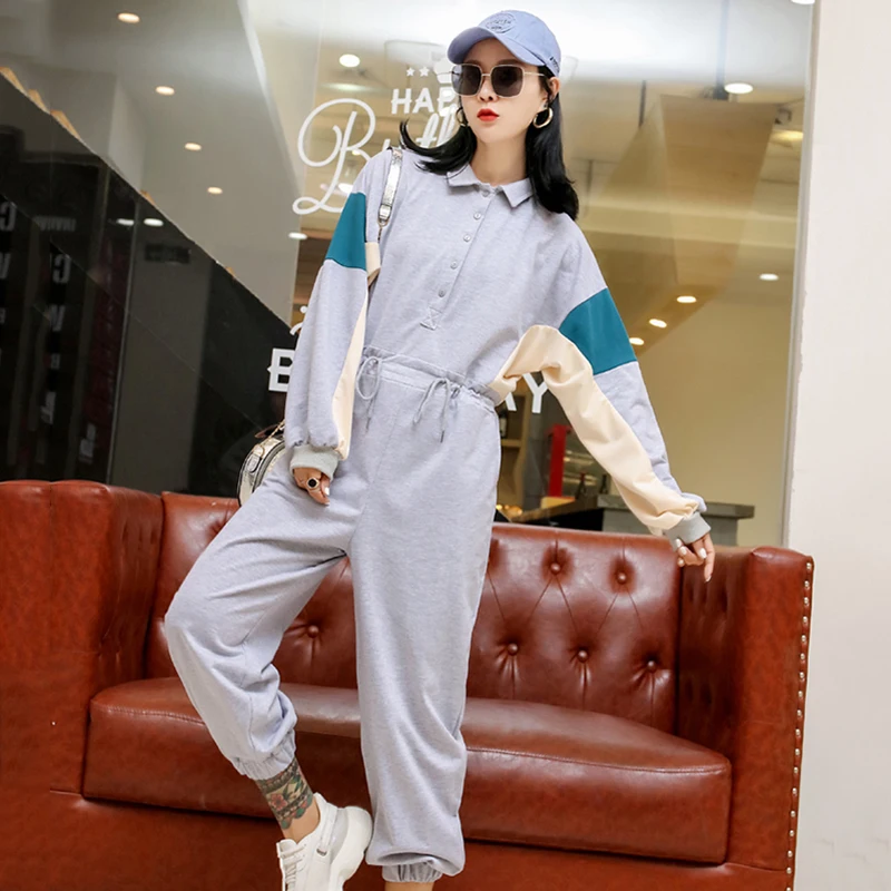 Fashion Hit Color Long Sleeve Tracksuit Women Jumpsuit 2019 New Spring Bandage Rompers Causal Jogging Overalls Jumpsuit
Fashion Hit Color Long Sleeve Tracksuit Women Jumpsuit 2019 New Spring Bandage Rompers Causal Jogging Overalls Jumpsuit