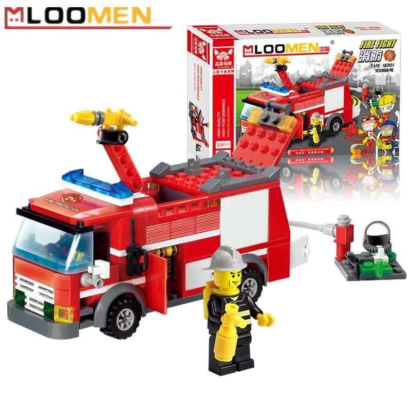 Fire Fight Truck 206pcs/set Building Blocks Kits DIY Enlighten Child Educational Construction Bricks Toys Kid birthday Gift
Fire Fight Truck 206pcs/set Building Blocks Kits DIY Enlighten Child Educational Construction Bricks Toys Kid birthday Gift