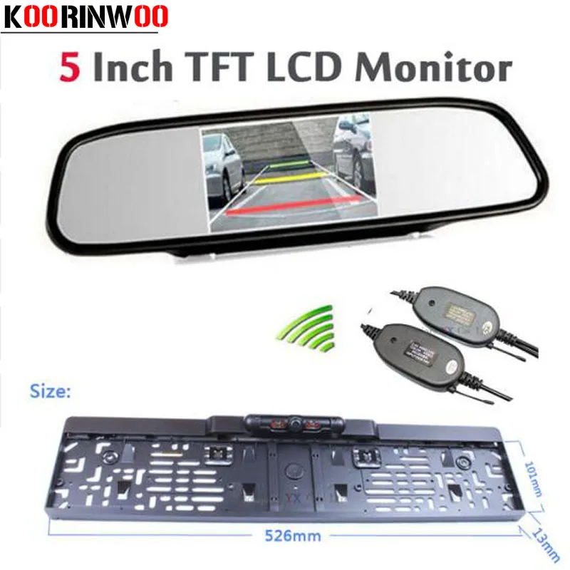 Parking Assist 5 Inch LCD Auto Mirror Monitor For Car Wireless infrared Europe License Plate Frame Rearview Night Vision Camera
Parking Assist 5 Inch LCD Auto Mirror Monitor For Car Wireless infrared Europe License Plate Frame Rearview Night Vision Camera
