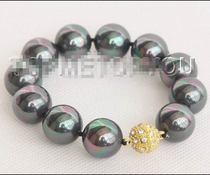 8" 16mm round Multicolor black south sea shell pearls Bracelet E3075^Noble style Natural Fine jewe FREE SHIPPING
8" 16mm round Multicolor black south sea shell pearls Bracelet E3075^Noble style Natural Fine jewe FREE SHIPPING