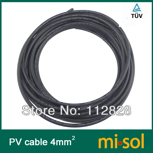 Фото 1 метр 4.0mm2 фотоэлектрический кабель TUV для соединения - купить