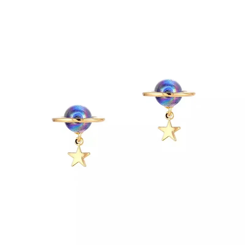 2018 Fashion Crystal Blue Space Universe Star Moon Stud Earrings Planet Pendientes Brincos For Women Girl Asymmetric Jewelry
2018 Fashion Crystal Blue Space Universe Star Moon Stud Earrings Planet Pendientes Brincos For Women Girl Asymmetric Jewelry