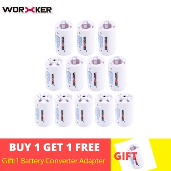 Worker 6 pcs Modified AA to D + 6 pcs AA to C Size Spacer Plastic Battery Converter Adapter for Nerf
Worker 6 pcs Modified AA to D + 6 pcs AA to C Size Spacer Plastic Battery Converter Adapter for Nerf
