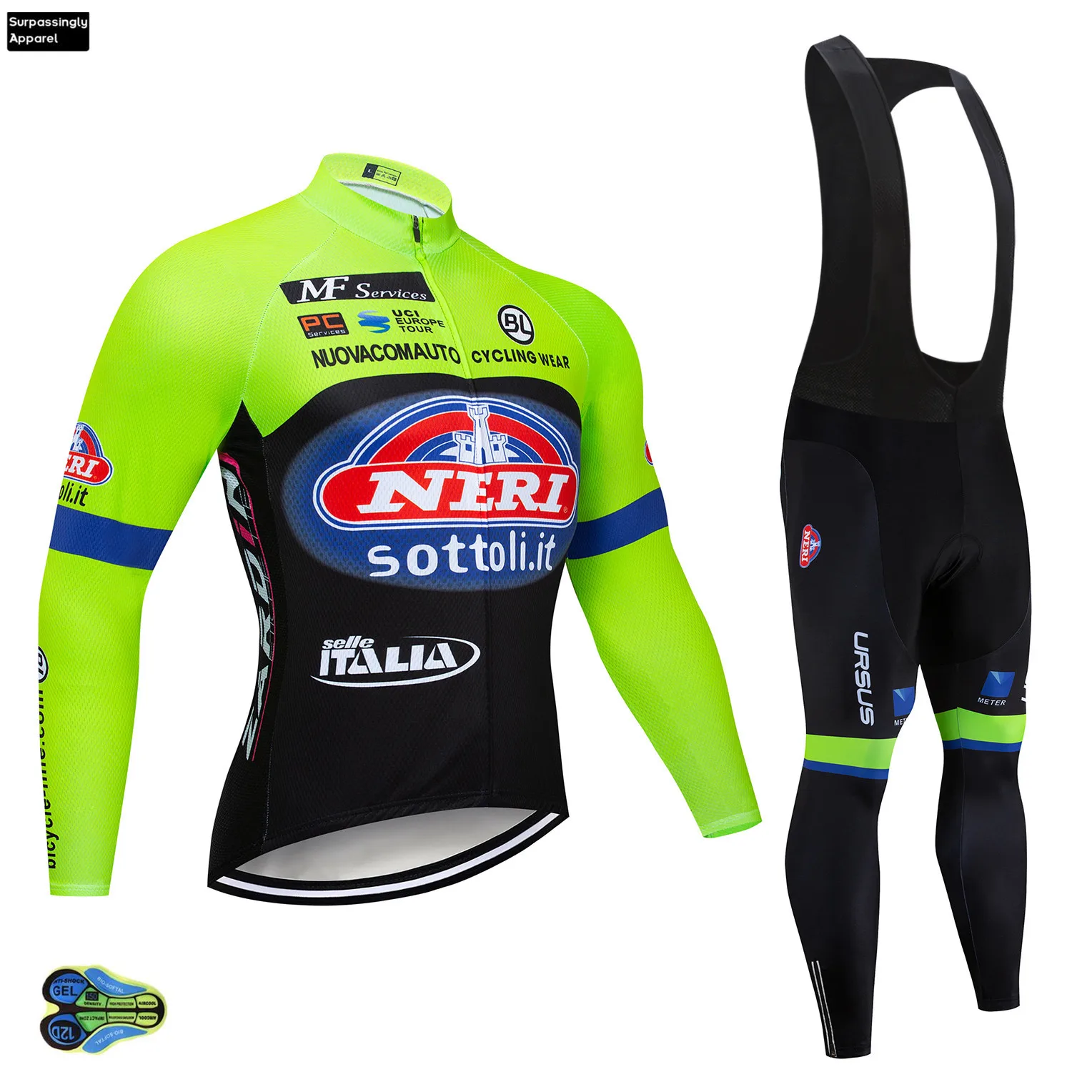 2019 Autumn Tour de ITALIA Long Sleeve Cycling Clothing Set Green Bicycle Wear MTB Bike Cycling Jersey Ropa Maillot Ciclismo
2019 Autumn Tour de ITALIA Long Sleeve Cycling Clothing Set Green Bicycle Wear MTB Bike Cycling Jersey Ropa Maillot Ciclismo
