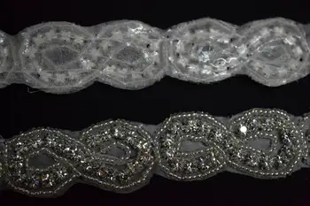 Gorgous 5yards/lot Crystal Rhinestone Applique Motif Trim for Fashion Wedding Party
Gorgous 5yards/lot Crystal Rhinestone Applique Motif Trim for Fashion Wedding Party