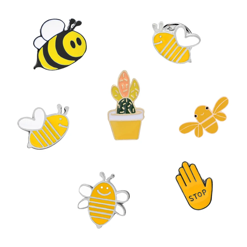 Hardworking Bee Metal Pins Brooches Cactus Palm Enamel Pin Women Kids Clothes Hat Brooch jewelry Gift accessories Dropshipping
Hardworking Bee Metal Pins Brooches Cactus Palm Enamel Pin Women Kids Clothes Hat Brooch jewelry Gift accessories Dropshipping