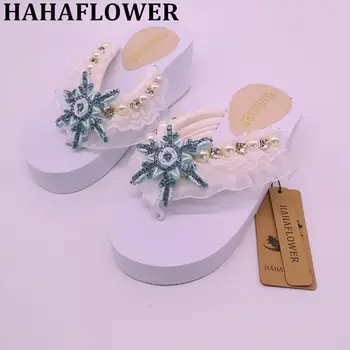 HAHAFLOWER Crystal Queen Women Bride Shoes Toe High-heeled snowflake Wedding Shoes Lace Flowers Summer Party Sandals
HAHAFLOWER Crystal Queen Women Bride Shoes Toe High-heeled snowflake Wedding Shoes Lace Flowers Summer Party Sandals