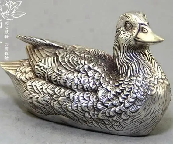 Rare hand-carved white copper Swan statue fine white copper duck Qianlong annual system, free shipping
Rare hand-carved white copper Swan statue fine white copper duck Qianlong annual system, free shipping