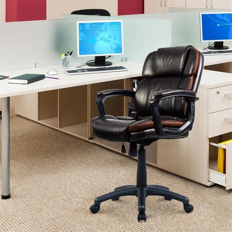 Ergonomic Design Dark Brown Ergonomic Mid-Back Office Chair High Quality Pu Leather Comfortable Arm Rests Gaming Chairs HW51446
Ergonomic Design Dark Brown Ergonomic Mid-Back Office Chair High Quality Pu Leather Comfortable Arm Rests Gaming Chairs HW51446