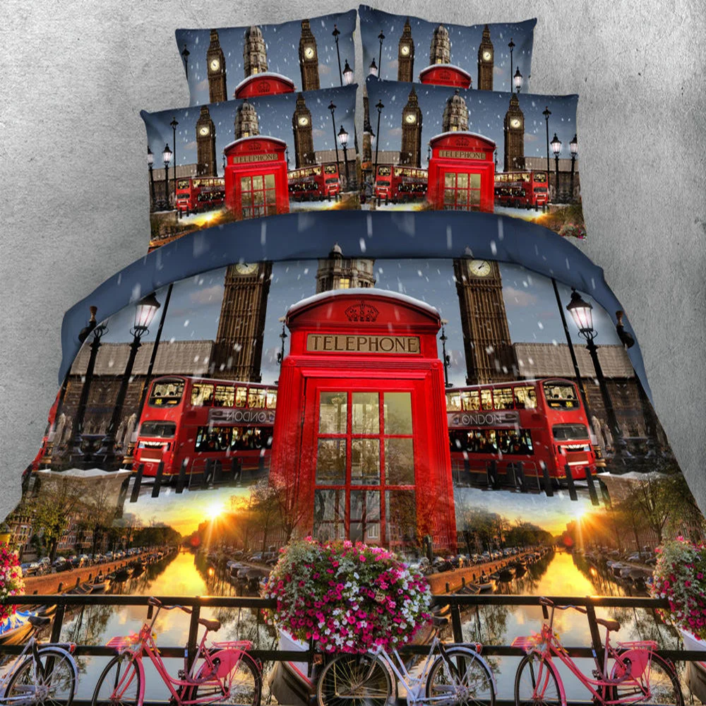Red Phone Booth Bedding Sets Bus Street 3D Duvet Cover Adult/Girls 3/4pc 500TC Full Queen Super King Wedding Bedding Pillowcase
Red Phone Booth Bedding Sets Bus Street 3D Duvet Cover Adult/Girls 3/4pc 500TC Full Queen Super King Wedding Bedding Pillowcase